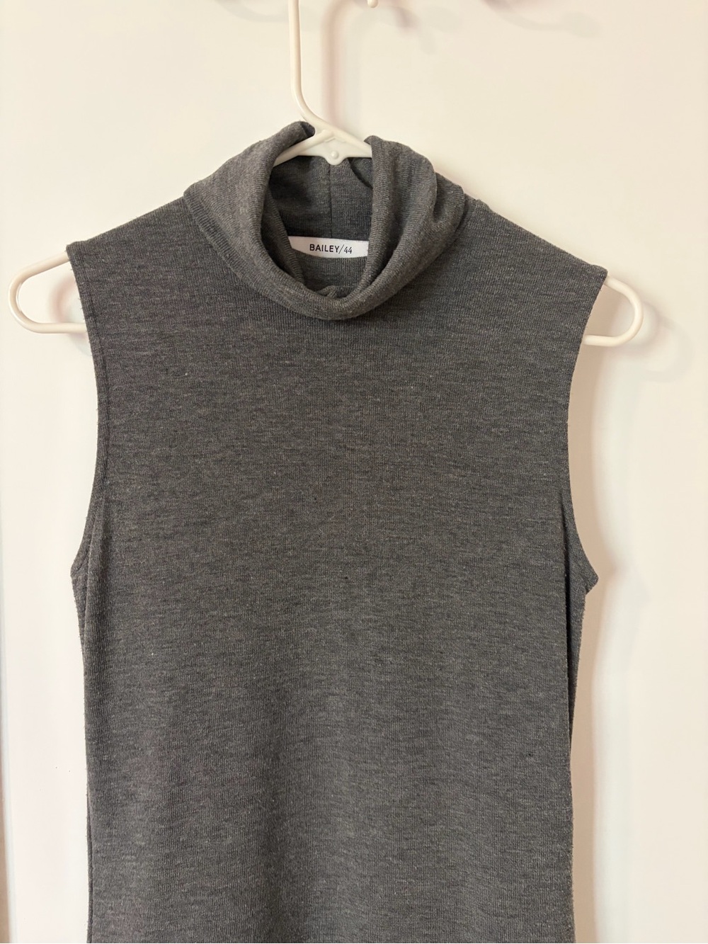 Bailey 44 Charcoal Sleeveless Turtleneck Sweater